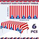 Chumia 6 Pack Puerto Rico Party Tablecloth Decorations Puerto Rico Themed Tablecloths for 12th of June National Day Country Decoration Kitchen Dining Room Home Dinner, 54 x 108 inches