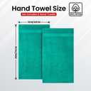 Infinitee Xclusives Green Hand Towels for Bathroom - Set of 6 (16x28 inches) 600 GSM, 100% Cotton Ultra Soft, Quick Drying, Hotel Quality Hand Towel Set (Vivid Green)
