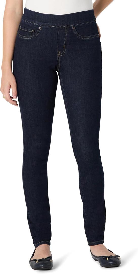 Amazon Essentials Women's Stretch Denim Mid-Rise Pull-On Skinny Jegging