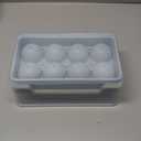 WIBIMEN Large Ice Cube Molds, Big Round Whiskey Ice Cube Trays for Freezer, Easy to Fill & Release, Whiskey Bourbon Cocktail(2.5In*8 Balls- Blue/ 2 Pack)