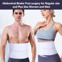 Cozyhealth Elastic Universal Post Surgery Abdominal Binder Lower Waist Support Belt, Wide Belly Girdle Postpartum Stomach Surgical Compression Belly Band for Men and Women (2 Panel - 6", Large)