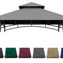 JANCANOPY Grill Gazebo Replacement Cover 5FT x 8FT Canopy Top Compatible with Grill Gazebo Frame Model L-GZ238PST-11、MS1208404301 (Gray)