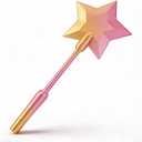 3D Printed Credit Card Wand Tap to Pay, Magic Fairy Pay Wand, Starlight Magic Wand Tap-to-Pay Card Holder, Fun Unique Creative Gifts (Rose Gold), 1 count