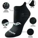 Saucony Women's RunDry Performance Heel Tab Athletic Socks, Available in S-L (8, 16, 24 Pairs) (Black, M)