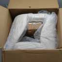 COLAMY Upholstered Dining Chairs Set of 2, Modern Fabric Dining Room Kitchen Side Chair with Padded Seat and Wood Legs for Restaurant/Cafe, Beige