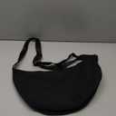 Nylon Crescent Crossbody Bag for Women Purses Trendy Men,Small Travel Sling Bag Hobo (Large, Black)