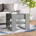 Coffee Table,Low Table,Wood Desktop,1 Partition,for Small Living Room Table Set for Apartment, Dormitory,Gray Sonoma 21.9"x21.7"x17.7" Engineered Wood