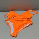 Yonique Womens Plus Size Bikini High Waisted Swimsuits Two Piece Bathing Suits Tummy Control Swimwear 3XL Orange