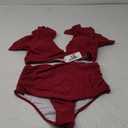 SPORLIKE Women Ruffle High Waist Swimsuit Two Pieces Push Up Tropical Print Bikini XL