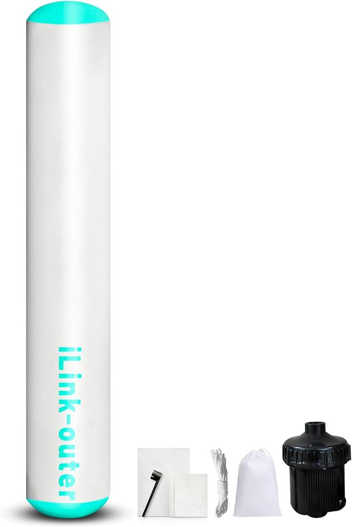 Inflatable Boat Fenders with Air Pump, Upgraded Boat Bumpers for Docking, Heavy Duty Dock Fender with Storage Bag, Dock Bumper for Tying up Fishing Boats, Jet Skis, Yachts, Pontoon (10FT)