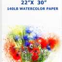 Fuutreo 20 Sheets Watercolor Paper Large 140 lb Heavyweight Drawing Paper White Painting Art Supply for Beginners, Artists and Professionals(22 x 30 Inch)