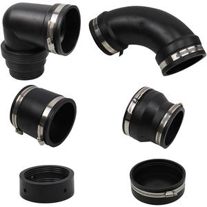 RV and Camper Sewer Waste Plumbing Connection System Kit Black with Adapters Compatible with 3" PVC Pipe RV Sewer Hose Fittings RV Sewer Adapter