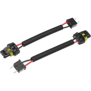 ACROPIX 2 Pcs H7 Male to 9005 9006 Female Extension Wire Harness Headlight Fog Lamp Bulb Socket Adapter Pigtail, Universal for Car Truck Durable Plastic Black Car Parts