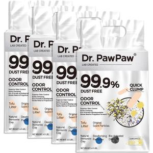 Dr. PawPaw Tofu Cat Litter, Original Scent, 4 Pack (18 LB)