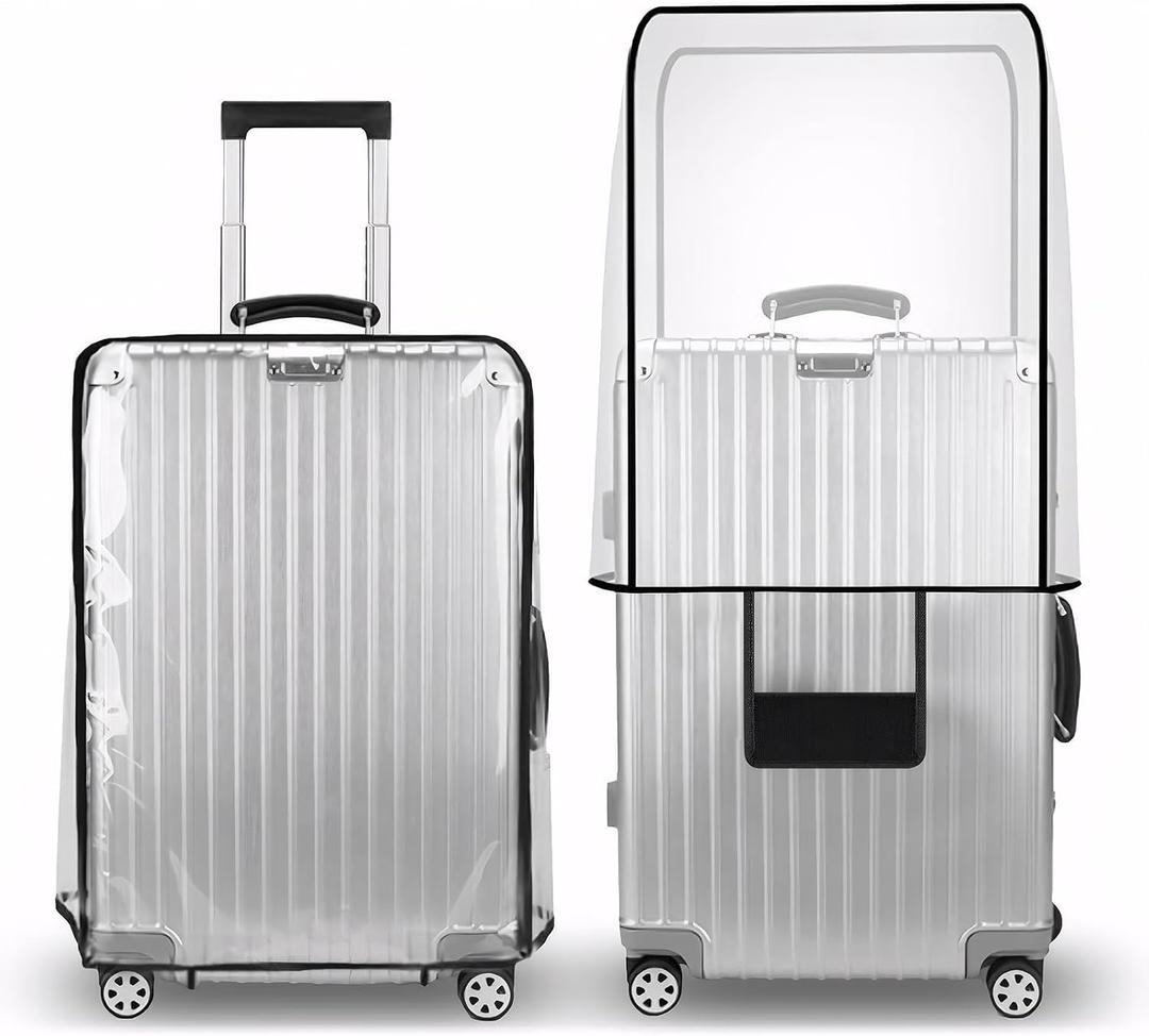 T Tersely Clear PVC Suitcase Cover Protectors 20/24/26/28/30 Inch Suitcase Baggage Covers - Waterproof Dustproof and Anti-Scratch 20-30 Inch Luggage Cover (24inch)