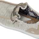 JARLIF Men's Casual Slip-on Loafers Boat Shoes Comfortable Arch Support Width Walking Canvas Shoes US Size 7-13 (9.5, Beige)