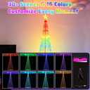 Outdoor LED Christmas Tree 7FT RGB Smart Cone Tree, 295 LED App & Remote Controlled Christmas Lights - DIY Light Show, Music Sync, Timer, IP44 Waterproof Yard Lawn Patio Holiday Decorations