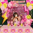 25 PCS Preepy Party Decorations for Girls Preepy Party Supplies with Banner, Balloons, Tablecloth, Cake Toppers & Foil Balloons, Preppy Birthday Party Supplies