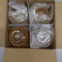 Set of 4 Gold Glass Candlesticks  Candle Sticks Holder Decor for Home or Events  Elegant Taper Candle Holders