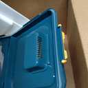 Airtight Flour Storage Container, 25lb 2Pack Blue Large Rice Bin with Wheels, Seal Locking Lid, BPA-Free, Includes Measuring Cup & Scoop, Kitchen Organization
