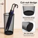6 Pcs Large Mesh Umbrella Basket Black, 10.2 x 19.7 Inch