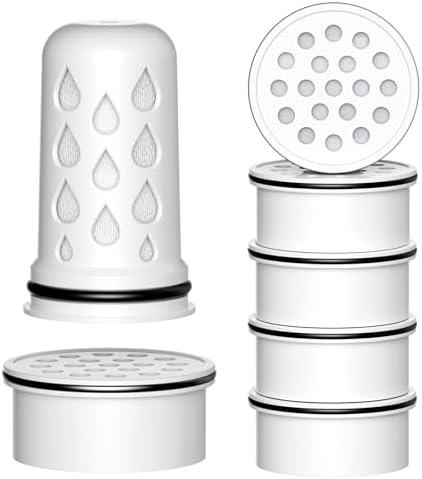 Water Pitcher Filter Replacement for LifeStraw Home, 7 Pack Water Filter Compatible with LifeStraw Home Dispenser and Pitcher Systems,1 Membrane Micro Filter& 6 Activated Carbon Filters 1-Year Supply