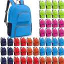 Patelai 48 Pack 17 Inch Colorful Backpacks Bulk for Kids,Bright Colors, 18 Inch