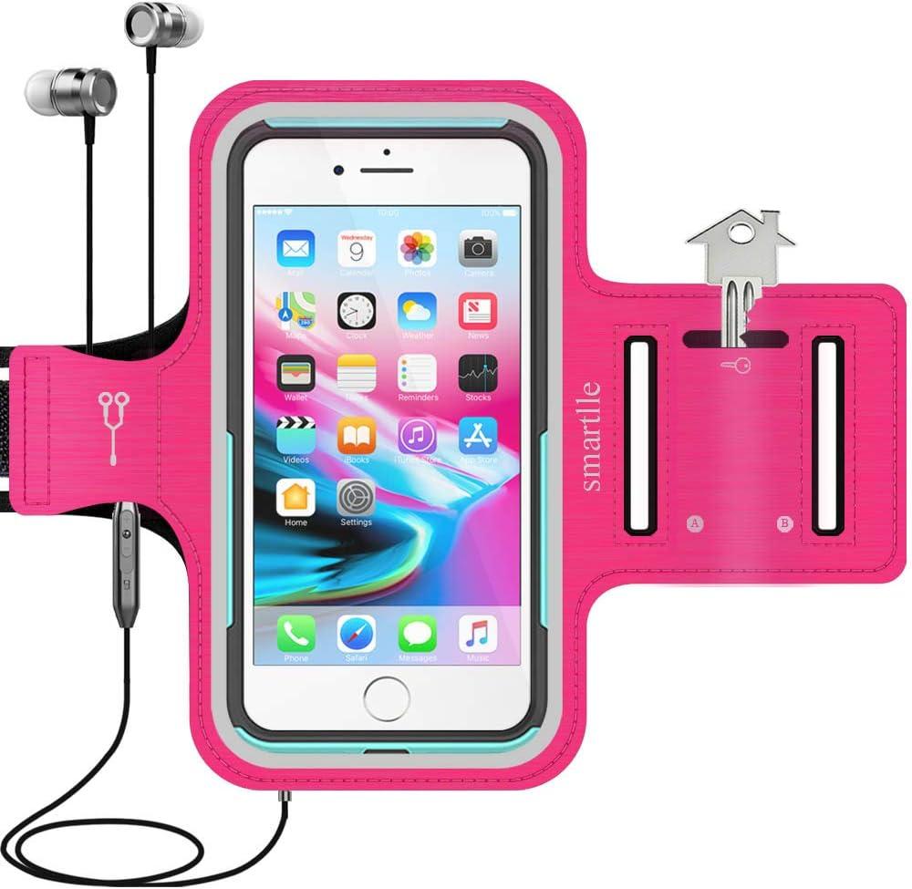 Arm Phone Holder for Running, Armband Cellphone for iPhone 15 14 13 12 11 Pro Max/XR/8 7 6s Plus, for Galaxy A/S/Note Up to 6.9, for Exercise Gym Fitness Sports Gear - Pink