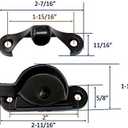 QCAA Zinc Die Cast Window Sash Lock, 2-7/16", Oil Rubbed Bronze, 8 Pack
