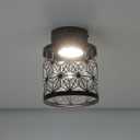 RV Ceiling Light 12V Flush Mount - Star Design Metal Shade with On/Off Switch, Durable Energy-Efficient LED Fixture for Camper, Trailer, Motorhome Interior Lighting