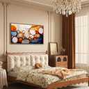 Abstract Wall Art - Colorful Canvas Wall Pictures, Framed for Living Room Decor - Modern Large Wall Art - Above Bed Wall Decor for Dedroom -Oil Painting Wall Art, 40"L x 20"W