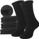 Sunew 4 Pairs Thermal Socks Skiing Snowboarding Hiking Mens Womens 7X Warmer Winter Crew Boot Socks (Medium)