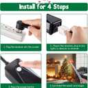 Brightown Christmas Tree Remote Control with Magic Wand - Wireless Light Switch for Kids to Turn On Lights, 50-80 Ft Range, Plug in with Music & Flashing Lights for Xmas Decor