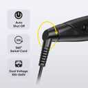 VANESSA PRO Flat Iron Hair Straightener, 100% Pure Titanium Flat Iron for One Pass to Achieve a Sleek Look, Curls Beautifully & Straightens Well - 1 inch