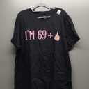 Rude I'm 69 Plus Middle Finger Gift - Funny 70th Birthday T-Shirt (Black, Small)