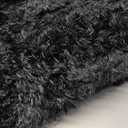 HQAYW Fluffy Area Rugs for Living Room Bedroom, Machine Washable 4x6 Ultra Soft Shag Bedside Rug,Indoor Floor Non-Slip Modern Plush Carpet for Kids,Girls,Boys and Nursery Rooms,Black