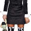 Dreamgirl Women's Friday, black/white, M (Black, M)