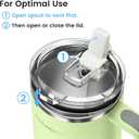 For Travel & Gym Never Drink from a Moldy Lid Again: 40oz Hygienic Tumbler, 100% Leakproof Lid & Removable Foldable Spout. Reinforced Base, Fits Cup Holders - Key Lime