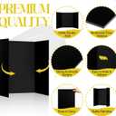 6 Pack Back to School Decorations Black Trifold Display Boards 24" x 16"