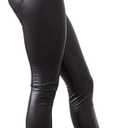 SEASUM Women's Faux Leather Leggings Pants PU Elastic Shaping Hip Push Up Black Sexy Stretchy High Waisted Tights (Medium)