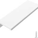 goldenwarm 10 Pack White Finger Edge Pulls Drawer Finger Pulls Kitchen Hardware Handles Bedroom Dresser Drawers, 3in Hole Centers