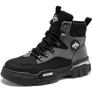 Men's Ankle Hiking Boots - Waterproof Casual Walking Boots - Lightweight outdoor Boots for Men (11 Women/9.5 Men, Grey)