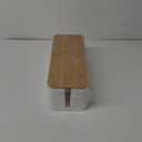 Cable Management Box - Wooden Style Large Cord Organizer Box to Hide Wires & Power Strips | Desk Computer Cable Organizer Box | Safe ABS Material |16" (L) x 6.2" (W) 5.3" (H)|for Home & Office - White