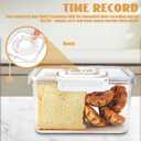 Bread Box with Lid and Handle,Airtight Bread Storage Container With Time Recording,Portable bread storage container for Camping, Hiking & Outdoor Travel