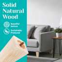 Furniture feet Table Legs Couch Legs Unfinished Square Bed Feet 2 inch Wood Replacement Leg for Furniture Set of 4, Natural (4set, 2in)