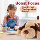 meowtastic Brown Dog Weighted Stuffed Animals - 22 Inch 4.5 Pounds Weighted Plush Dog Stuffed Animals - Big Stuffed Dog Weighted Plush Pillow - Cute Plush Toys Gifts for Kids & Adults (22" 4.5 lbs) (Medium)