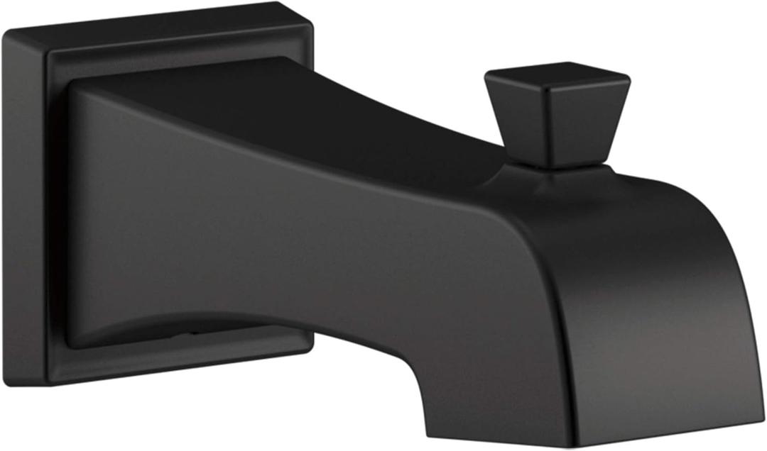 DELTA FAUCET RP77091BL Ashlyn Pull-Up Diverter Tub Spout, Matte Black