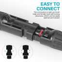 Solar connectors Tool-Free Solar Cable connectors Solar Connector for 3 Solar Panels Water Proof Solar Panel connectors 2 to 6 Y-Branch Parallel Adapter Solar Cable Extension2Y6,1PCS