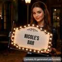 20IN Large Wedding Bottle Service Sign, Personalized DIY Stickers Warm White VIP LED Bottle Girl Sign for Club, Handheld Custom Wedding Entance Props Light up Marquee Sign for Event Bridal Engagement Anniversary Birthday Party (Style C), 23IN