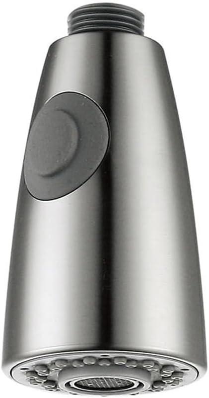 Kitchen Pull Out Faucet Sprayer Nozzle, Dual Function Brushed Nickel Spray Head, Easy Install Replacement for Kitchen Sink, 3.83 X 2.04 Inch